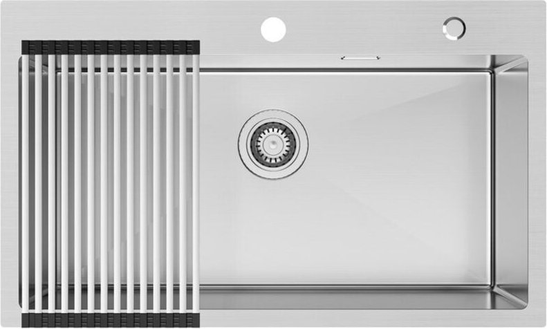 CECIPA MAX 75 x 45 cm Edelstahl Küchenspüle, XL Einbauspüle, Küchenspülbecken für ab 80 cm Unterschrank, inkl. Ablaufgar...