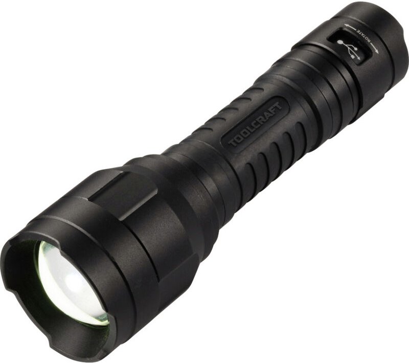 TO-10153320 Taschenlampe Einstellbare Punktgröße, verstellbar, mit USB-Schnittstelle Li-I - Toolcraft