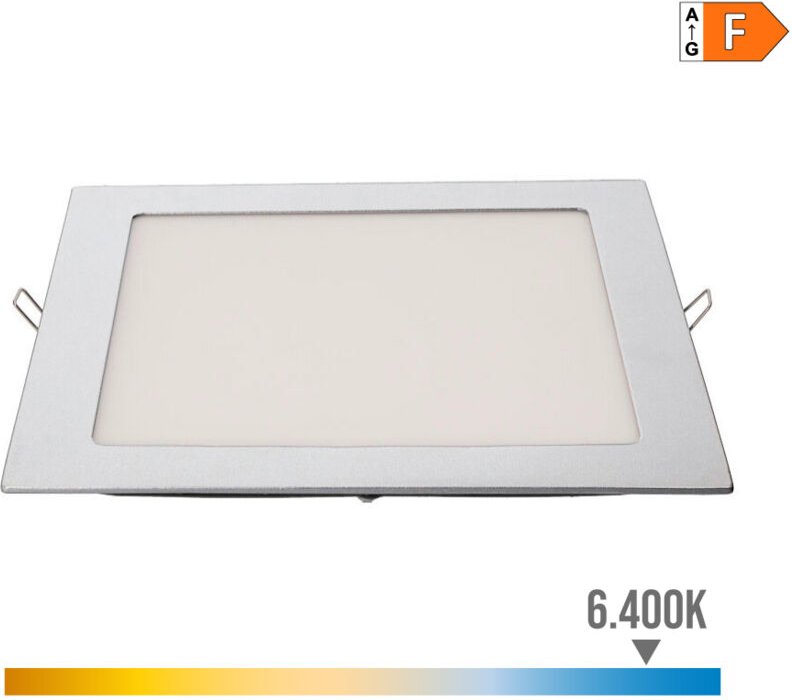 EDM - Quadratischer LED-Spot 22cm - 20W - 1500lm - 6400K - Rahmen verchromt - 31583