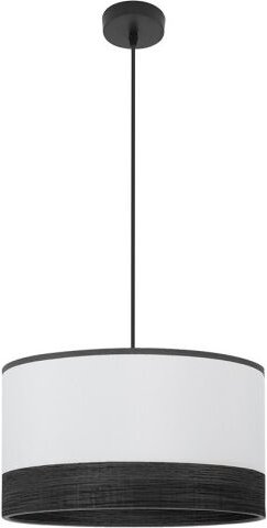 Fabrilamp - Olga Anhänger 1xe27 Schwarz/weiß-schwarz-mad.black Regx40x40 Cm