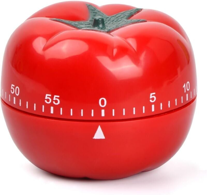 Mechanischer Küchentimer, Tomatentimer, ABS-Küchentimer, 60-Minuten-Digitaltimer zum Kochen, Backen, Lernen und Spielen