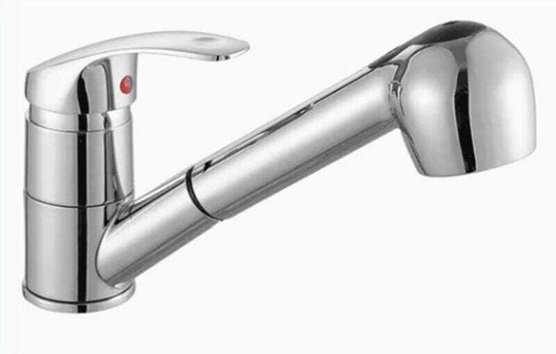 Miscelatore da cucina estraibile, rubinetto da cucina con doccetta, miscelatore per lavello a bocca bassa, rubinetto per...