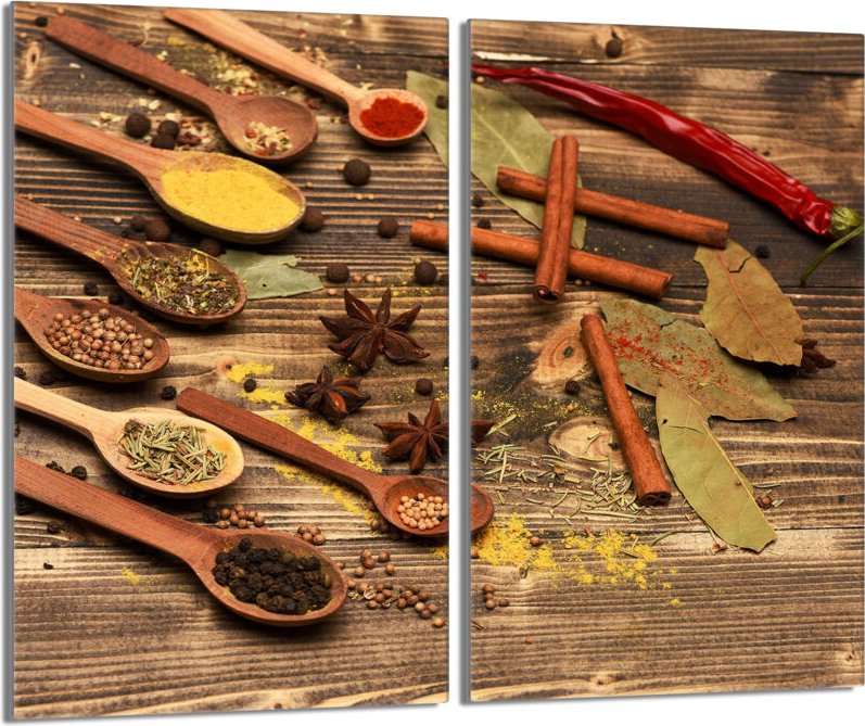 Glasschutzplatte für den Herd 2x30x52 Gewürze