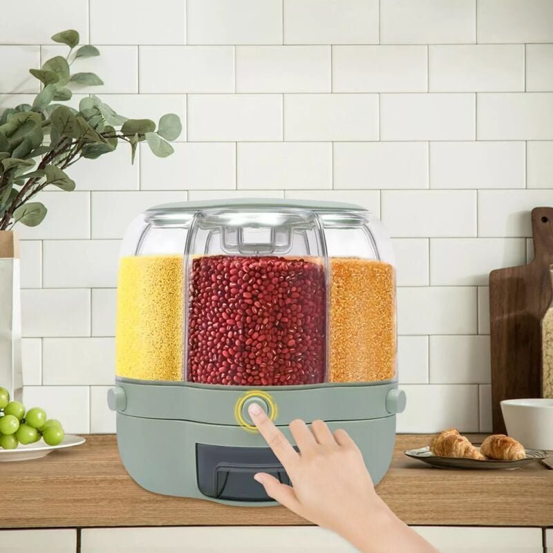 Gojoy - Müsliespender 6 Fach Getreidespender Drehbar Müslibehälter Vorratsbehälter 8kg