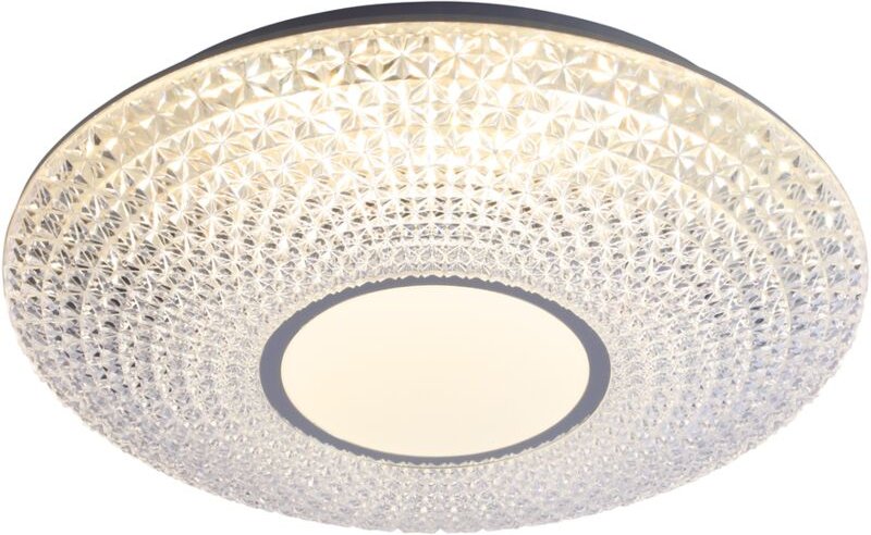 BRILLIANT Lampe Nunya LED Deckenleuchte 42cm weiß/chrom 1x 24W LED integriert, (1600lm, 3000K) Energiesparend und langle...