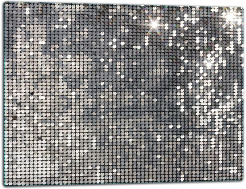 GlassplattenschneideBrett 52x40 Silber