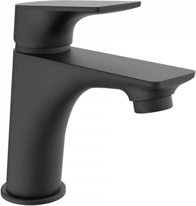 Matt-schwarzer Waschtischhahn – Einhebelmischer – Mittiger Griff - 33216