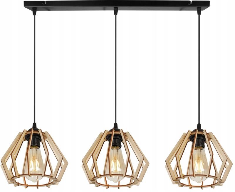 Moderne Led-Deckenhängelampe Aus Holz