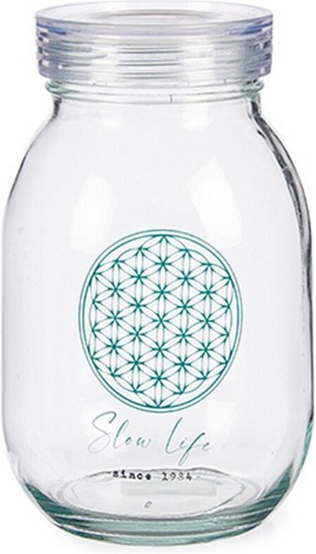 Gefäß Slow Life Durchsichtig Glas (1800 ml) (4 Stück)