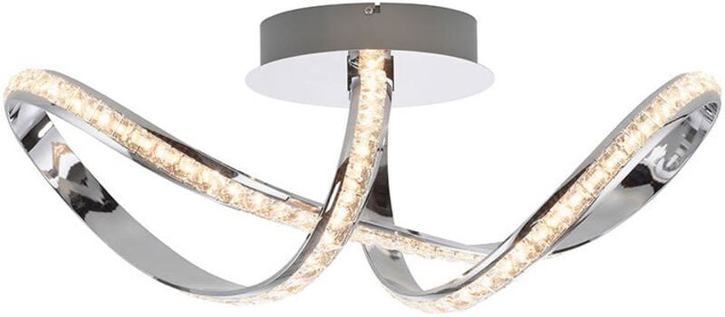 Deckenlampe Wohnzimmerleuchte Esszimmerlampe Deckenleuchte Schlafzimmerlampe Küchenleuchte, Metall Chrom, Simply Dim, LE...