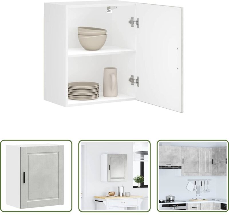 Wandregal - Küchen-Hängeschrank Porto Betongrau Holzwerkstoff