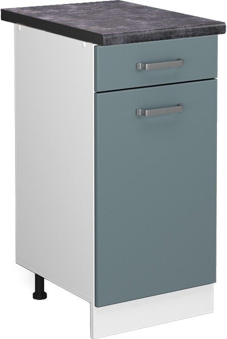 Thumbnail - Vicco - Küchenunterschrank R-Line, Blau-Grau, 40 cm , ap Anthrazit