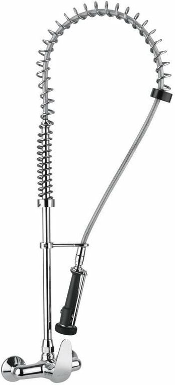 Vorwaschbrausegarnitur mit Wandbatterie für Waschbecken Idral KPR00/80 Verchromt - Messing