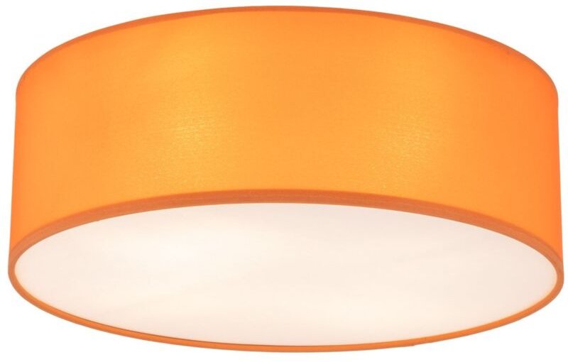Licht-erlebnisse - Deckenlampe Kinderzimmer Metall Stoff E27 d: 38 cm Weiß Orange 4-flammig rund