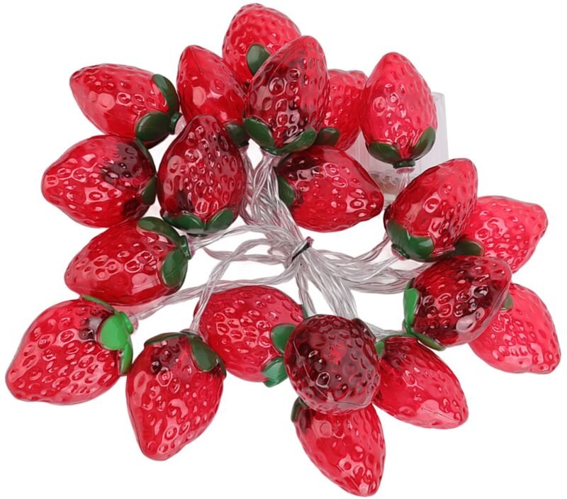 Zoternen Batteriebetriebene Erdbeerlampe mit 9,8 Fuß 20 LED-Obst-Lichterkette für Weihnachtsfeier