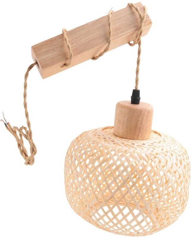 Thumbnail - Retro Wandleuchte Gewebte Rattan Holz Wandlampen Wohnzimmer Nachttischlampe Vintage Schlafzimmer Dekoration Beleuchtung-...
