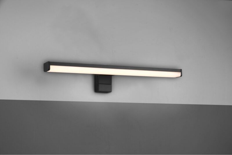 Linearer Wandspiegel Leinen Led Schwarz IP44 Trio-Beleuchtung