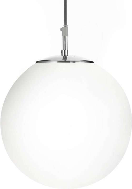 Searchlight - Atom - 1 Light Globe Deckenanhänger Satin Silber, Opalglas, E27