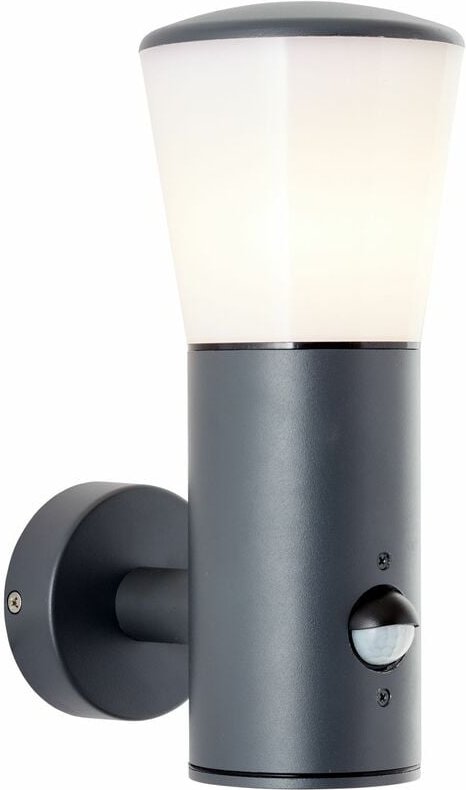 Cliffi Außenwandleuchte Bewegungsmelder anthrazit 1x A60, E27, 28W, geeignet für Normallampen (nicht enthalten) - Brilli...