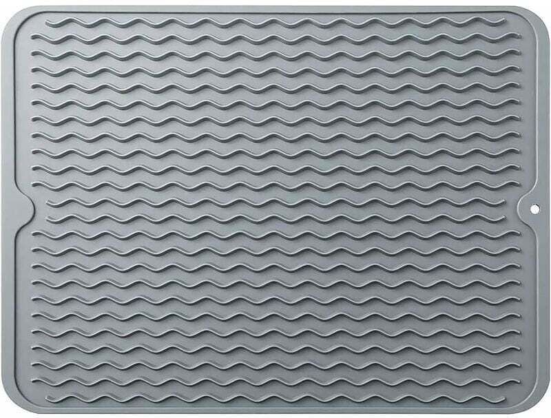 Geschirrtrockenmatte – Schnelltrocknende Silikon-Abtropfmatte – Tischmatte für die Küchenarbeitsplatte – Hitzebeständige...