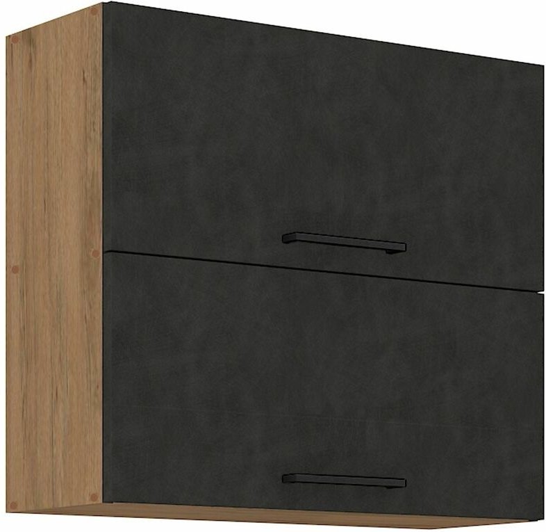 Küchen Preisbombe - Vigo Hängeschrank 80 cm Eiche Lancelot Matera Grau Küchenzeile Küchenblock Küche