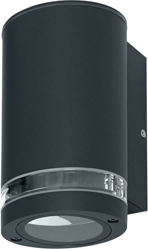 Led Wandleuchte für 1x GU10 Leuchtmittel, Design Leuchte für Aussen, für 1-seitige indirekte Beleuchtung mit dursichtige...