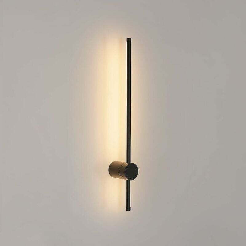 Moderne LED-Wandleuchte, Linienform, 360° drehbar, warmweiß, für Wohnzimmer, Schlafzimmer, Flur, Eingangsbereich, Schwar...