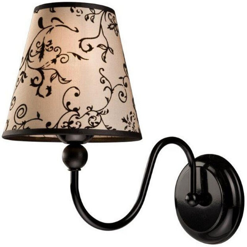 Thumbnail - Lamkur Bouli Wandleuchte mit Schirm mit Stoffschirm, schwarz, 1x E27