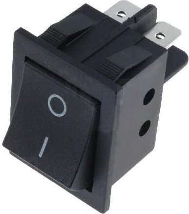Bipolarer Wippschalter SCHWARZ 15A/250Vac ON-OFF (nicht leuchtend)