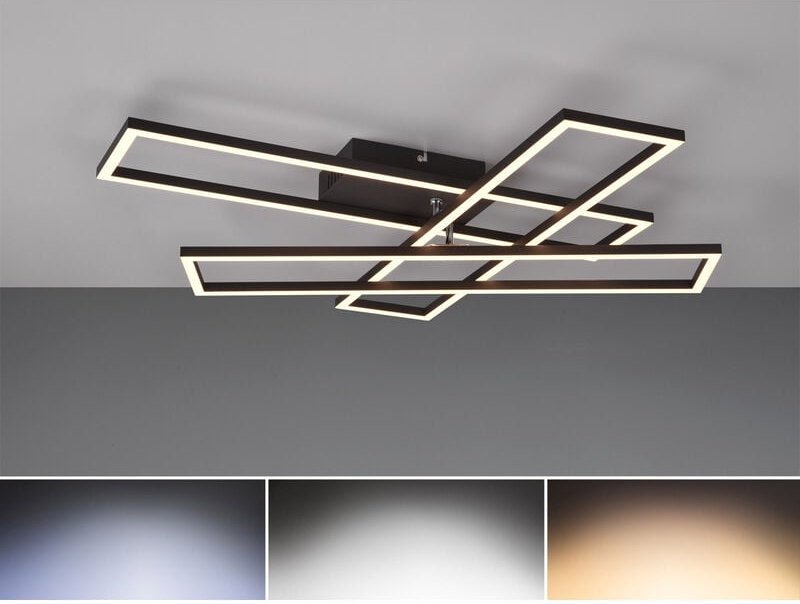 Reality Leuchten - led Deckenleuchte corso dimmbar Lichtfarbe einstellbar, Schwarz, 66cm lang
