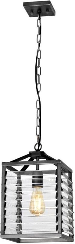 Pendelleuchte Hängelampe Laterne schwarz E27 Deckenleuchte Flurleuchte H 200 cm