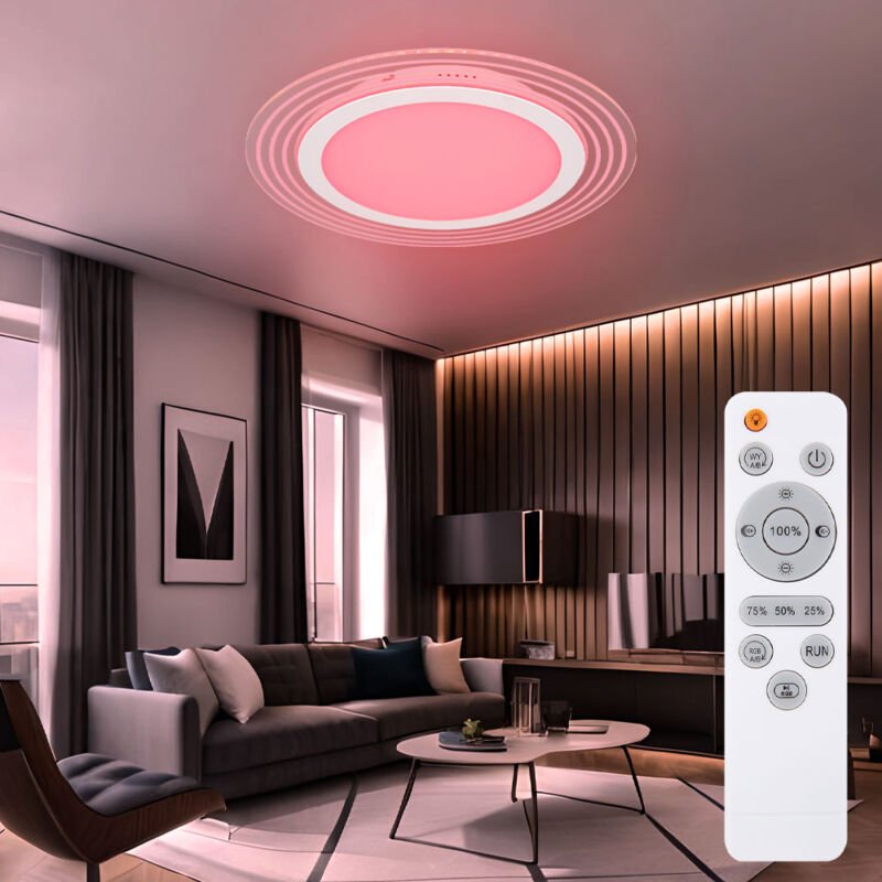 Globo Lighting - Deckenleuchte Wohnzimmerlampe Esszimmerleuchte Schlafzimmerlampe Flurleuchte, Metall Kunststoff Acryl, ...