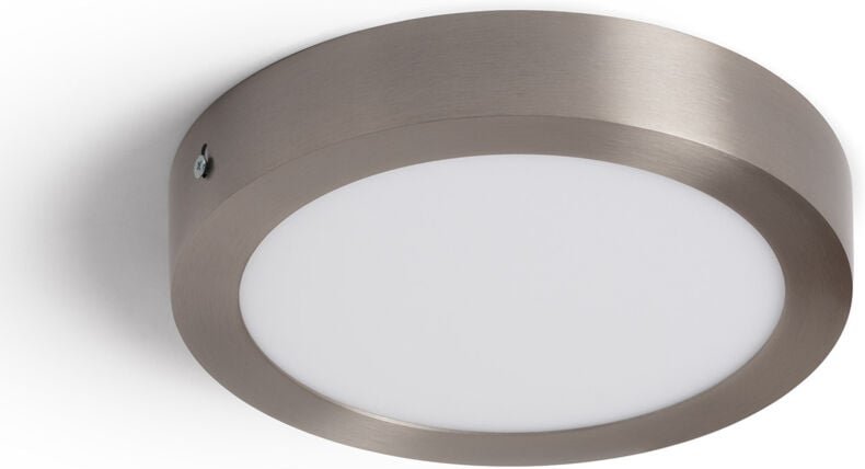 Ledkia - LED-Deckenleuchte 18W Rund Metall Ø225 mm Silber 3000K Warmweiß