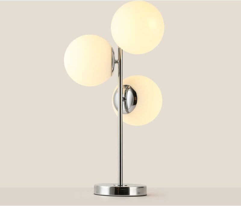 Dreifach-Glaskugel-Tischlampe „ROM“ - 3 x E27 - Ø 15cm