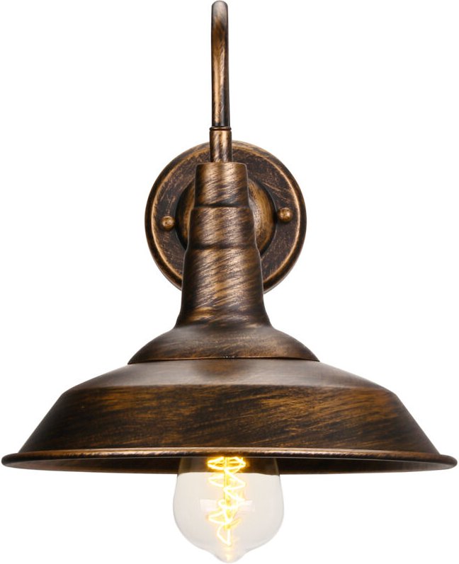 Wandleuchte Industrielle, Messing Wandlampe Innen Metall E27 Retro für Wohnzimmer Schlafzimmer Flur - Ohne Leuchtmittel