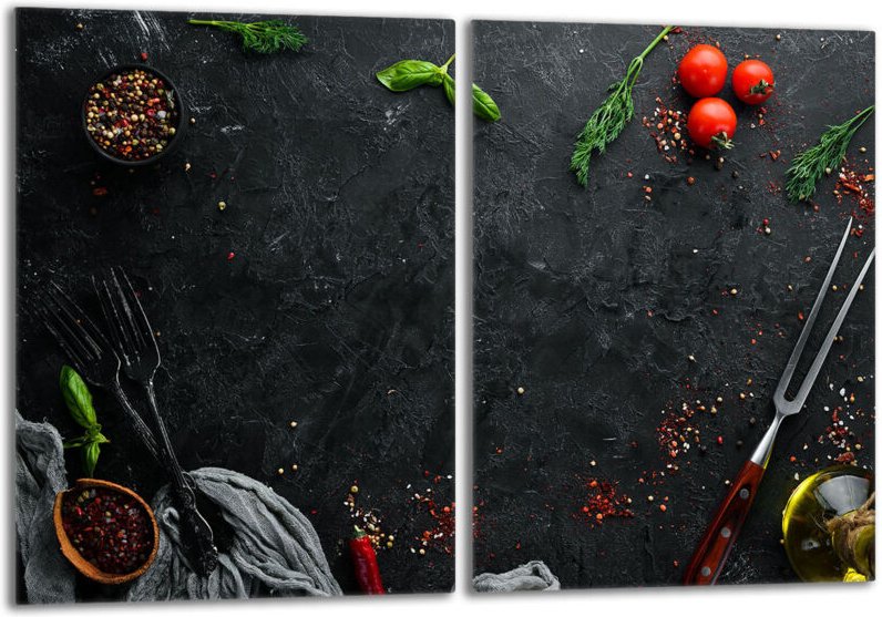 Glasschutzplatte für den Herd 2x40x52 Schiefer