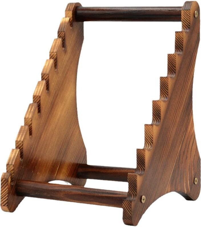 7-stöckiger Messerständer aus Holz, feststehender Messerständer, bietet Platz für bis zu 7 Messer für Zuhause, Restauran...