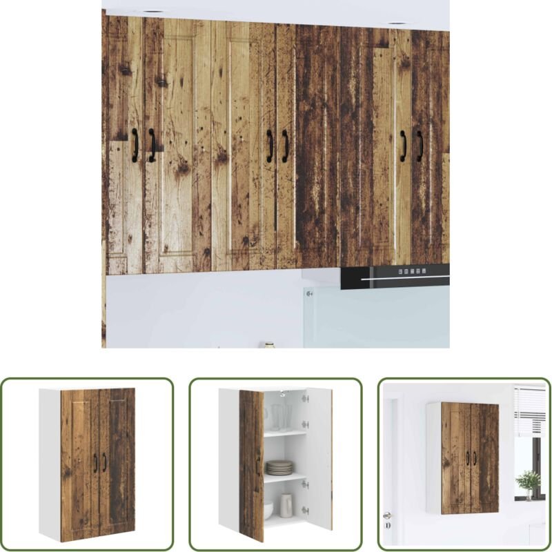 Küchenschränke Altholz - Küchenschrank mit Regal Altholz 60 x 31 x 100 cm Holzwerkstoff