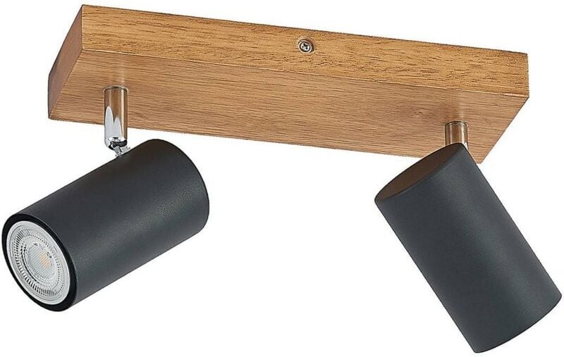 Lindby Maniva Deckenstrahler, zweiflammig, schwarz