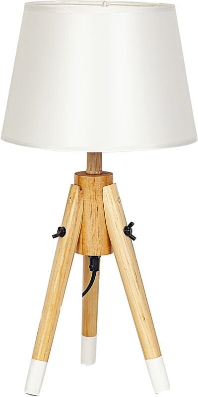 Stativlampe aus Holz mit Schirm, 24 x 24 x 48 cm