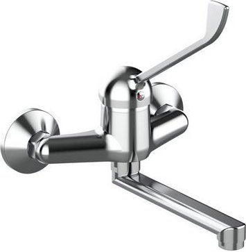 Tiemm - Wandmontierter Einhebelmischer mit klinischem Hebel - Ten Line, Chrom