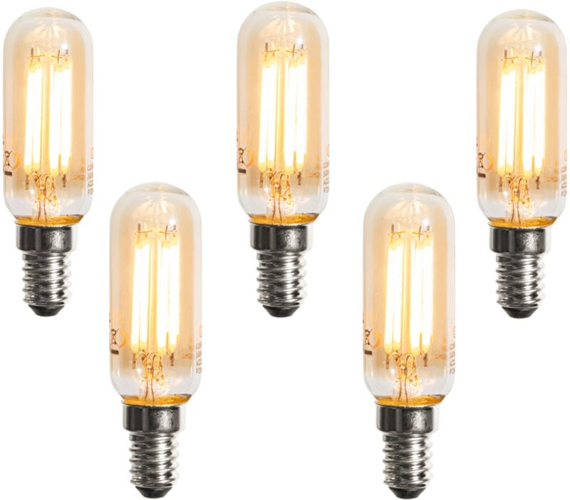 Luedd - 5er-Set E14 Dimmbare LED-Glühbirnen Gold T25 4W 300 lm 2200K
