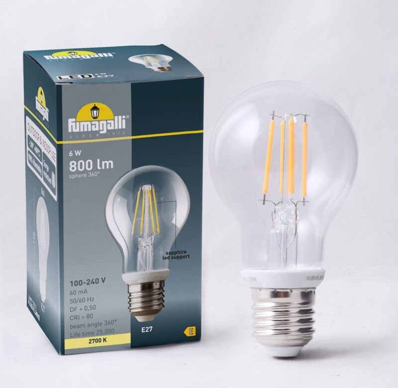 LED Filament-Lampe E27 - 6,5W - Fumagalli - 2700K