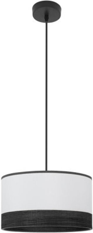 FABRILAMP Olga Anhänger 1xe27 Schwarz/weiß-schwarz-mad.black Regx30x30 Cm