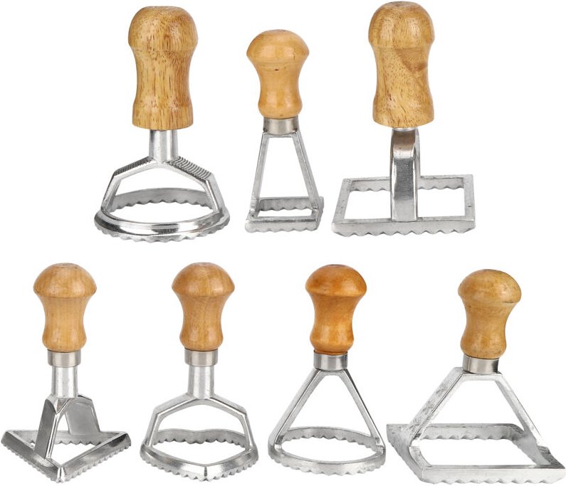 Denash Ravioli-Maschine, robuste Nudelpresse für hausgemachte Desserts, 7-teiliges Set für Backbegeisterte