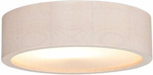 Licht-erlebnisse - Deckenlampe rund 27 cm Holz hell Glas E27 blendarm Wohnzimmer Flur