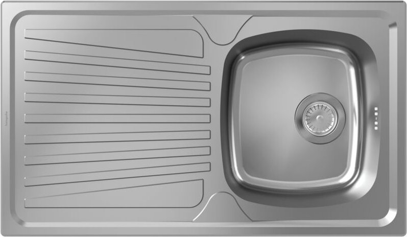 hansgrohe S21 Einbauspüle 342, Edelstahl, mit Abtropffläche,