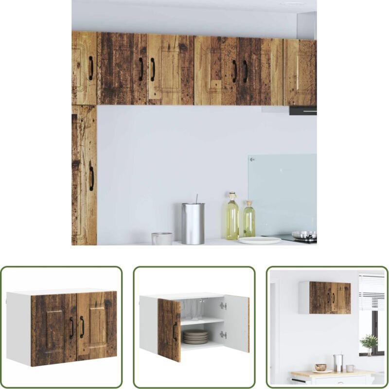 vidaXL Holzwerkstoff - Küchenschrank Kalmar Altholz 60 x 31 x 40 cm Holzwerkstoff