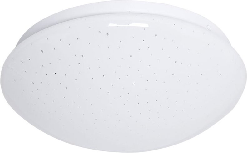 Deckenlampe led Deckenleuchte Wohnzimmerlampe weiß mit Sterneneffekt in runder Form, Metall Kunststoff, 12W 840lm 3000K,...