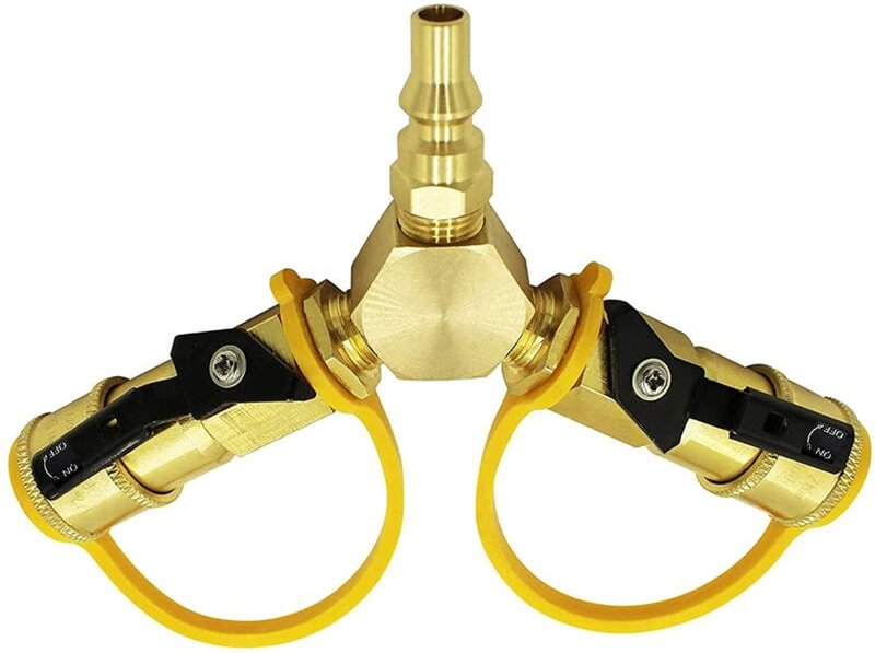 1/4 zoll rv Propan Quick Connect y Splitter Adapter für zu Grill & Schlauch Armaturen Anschluss